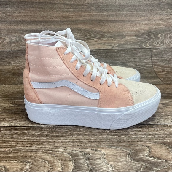 Vans Sk8-Hi Tapered Stackform Peach Uniesex M7 W8.5 Sneakers Platform Chunky - Picture 2 of 8